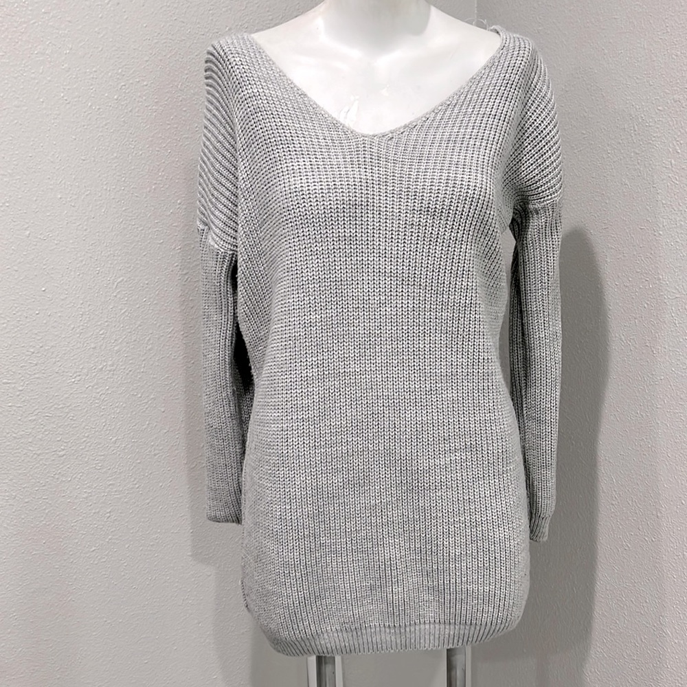 Missguided Gray Sweater Dress